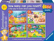 Ravensburger How Many Animals Can You Count 6, 8, 10 and 12 piece puzzle box showing all four animal scenes