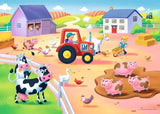 Ravensburger How Many Animals Can You Count farm puzzle with tractor, cows, pigs, chickens and geese