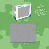 Ravensburger New York Summer and Winter 1500 piece puzzle size guide showing the box and completed 80 × 60 cm puzzle dimensions