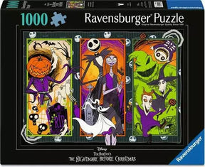 Ravensburger The Nightmare Before Christmas 1000 piece jigsaw puzzle box featuring Jack Skellington, Sally, Oogie Boogie and Zero