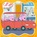 Ravensburger Peppa Pig jigsaw with the Pig family travelling together in their red car