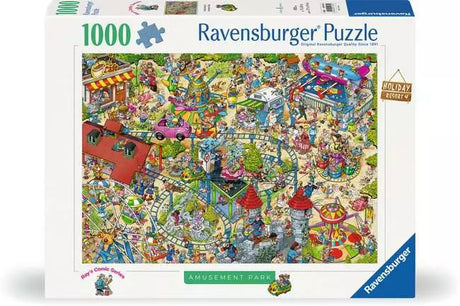 Front of the Ravensburger Ray's Amusement Park 1000 piece jigsaw puzzle box