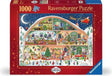 Ravensburger Santa's Workshop 1000 piece jigsaw puzzle box featuring the multiroom Christmas workshop scene with elves, toys and Santa