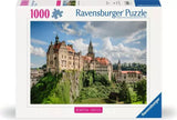 Ravensburger Sigmaringen Castle 1000 piece jigsaw puzzle box front showing the castle on a rocky cliff above green trees