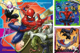 Spider-Man puzzle collage with Spider-Man, Ghost-Spider, Doctor Octopus, Lizard and Venom