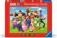 Ravensburger Super Mario 1000 piece jigsaw puzzle box featuring Mario, Luigi, Princess Peach, Yoshi, Toad, Bowser and other Super Mario characters