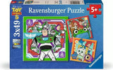 Ravensburger Toy Story 5 On a Mission retail packaging with all three 49 piece jigsaws displayed