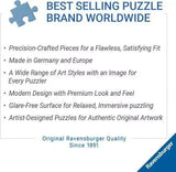 Ravensburger Trick or Treat puzzle quality graphic listing precision crafted pieces, glare free surface and original Ravensburger quality