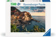 Ravensburger View of Cinque Terre, Italy 1500 piece jigsaw puzzle box front showing the coastal village scene