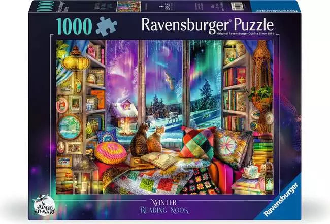 Ravensburger Winter Reading Nook 1000 piece jigsaw puzzle box front