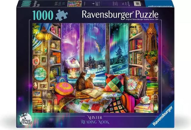 Ravensburger Winter Reading Nook 1000 piece jigsaw puzzle box front