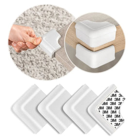 Reer Soft Corner Protectors White 4 Pack showing adhesive pads