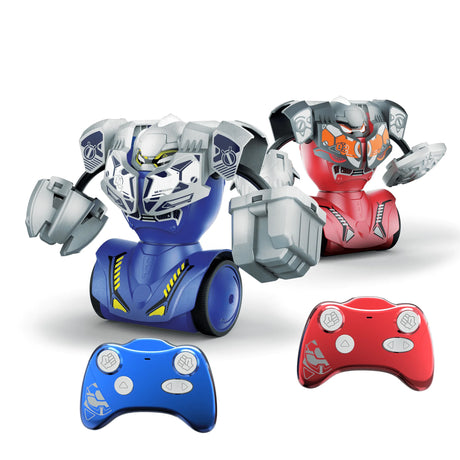 Robo Kombat Mega Twin Pack robots and controllers shown ready – Ireland