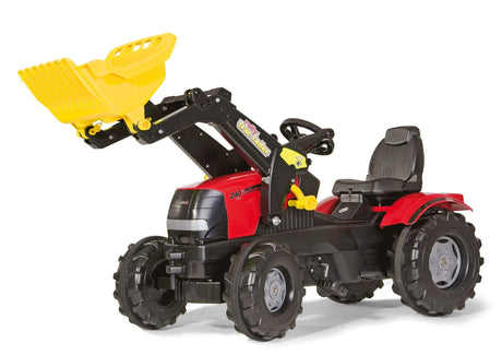 Close-up of adjustable seat and steering wheel on Rolly Farmtrac Case Puma CVX 240 tractor – Ireland