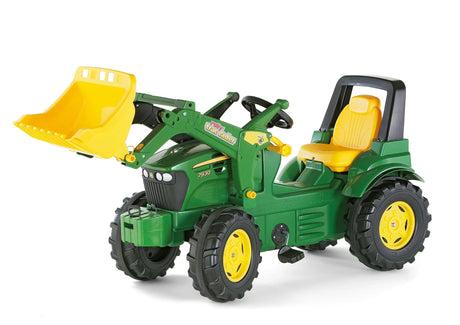 Rolly John Deere 7930 pedal tractor front loader raised outdoors – Ireland