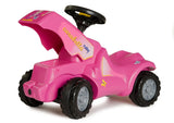 Rolly Carabella ride-on tractor with open bonnet showing storage compartment – Ireland