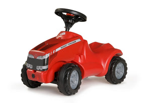 Rolly Minitrac Massey Ferguson ride-on tractor front view with steering wheel and tyres – Ireland