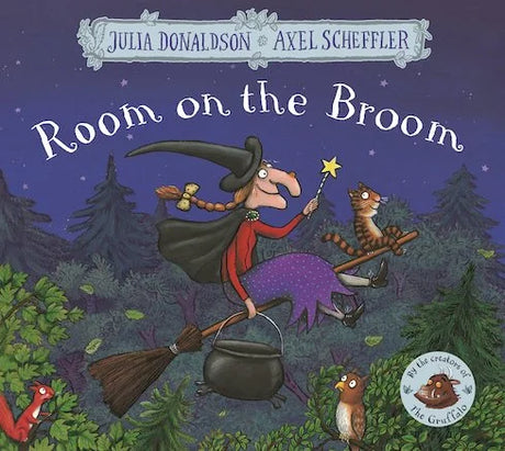 Front cover of Room on the Broom board book by Julia Donaldson and Axel Scheffler in Ireland