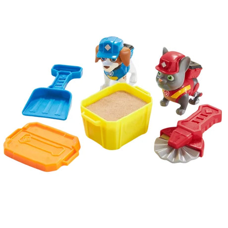 Rubble & Crew Charger and Wheeler Build-It Pack showing Kinetic Sand container and tools – Ireland