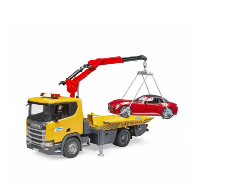 Bruder Scania Super 560R Tow Truck With Roadster