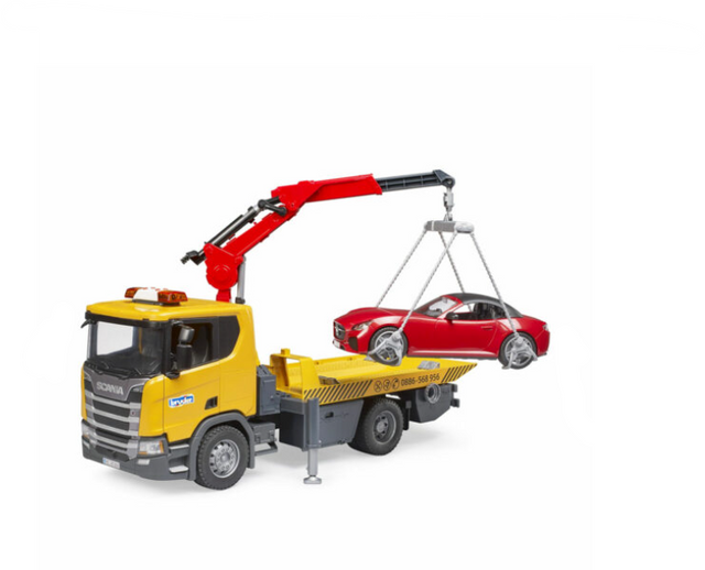 Bruder Scania Super 560R Tow Truck With Roadster