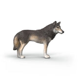 Right side view of the Schleich American Wolf figure