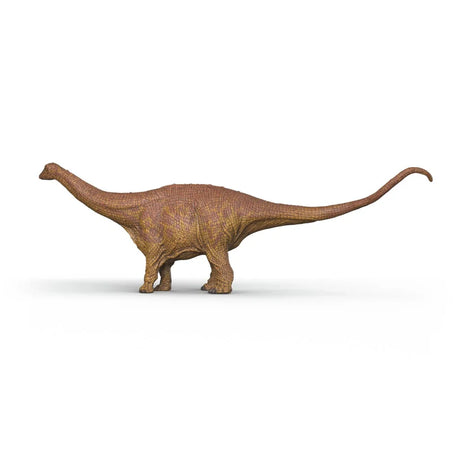 Schleich Brontosaurus figure shown from the side with long neck and curved tail