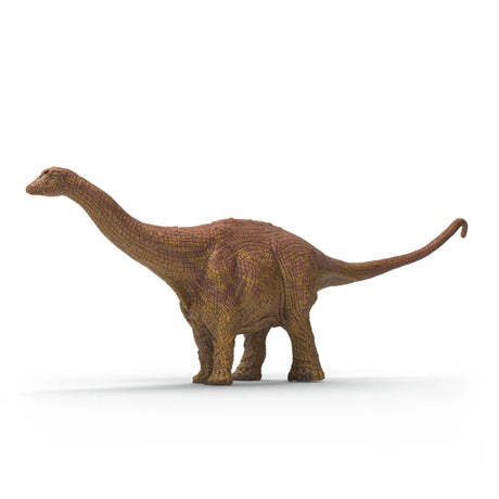 Schleich Brontosaurus figure shown from the side with long neck and raised tail
