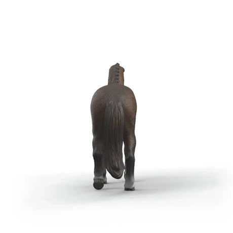 Schleich Dutch Warmblood Gelding figure shown from behind with dark tail