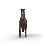 Schleich Dutch Warmblood Gelding figure shown from the front with braided mane