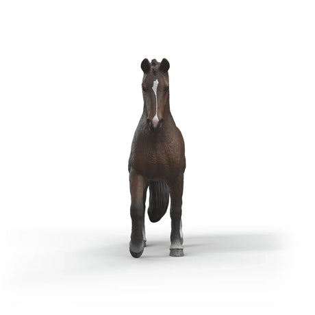 Schleich Dutch Warmblood Gelding figure shown from the front with braided mane