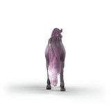 Schleich Galaxy Rainbow Unicorn Mare 70842 rear view showing the long purple tail, mane and star markings