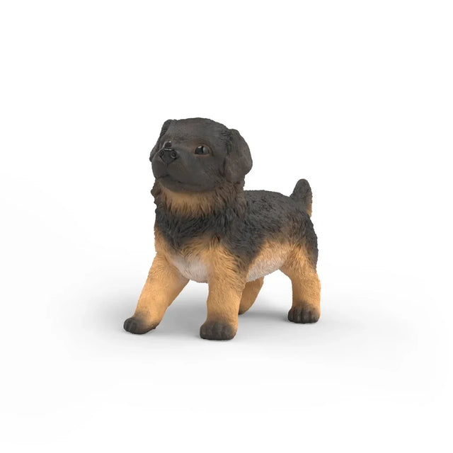 Schleich German Shepherd Puppy figure with black and brown coat