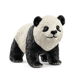 Schleich Giant Panda Cub figure with black eye patches, rounded black ears, textured fur and grey claws.