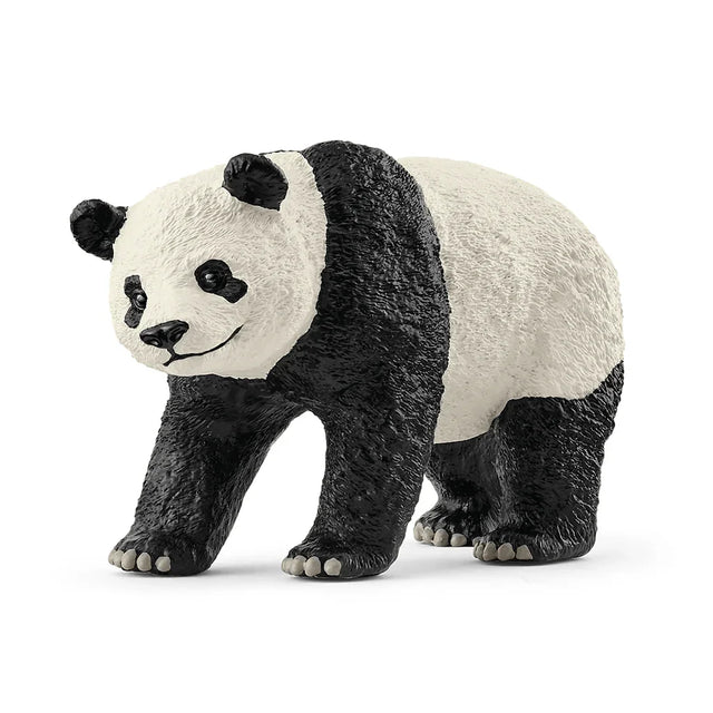 Schleich giant panda figure standing on all fours with detailed black and white fur and a gentle facial expression.