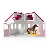 Schleich Happy Horse Hospital 42787 opened stable section with Andalusian stallion and Mrs Kramer