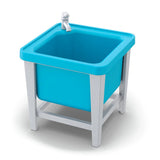 Schleich Happy Horse Hospital 42787 blue washbasin with silver frame and water tap