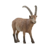 Schleich Ibex figure with dark lower legs, cloven hooves and one front leg set forward.