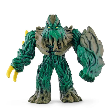 Front view of the Schleich Jungle Emperor figure with a hanging root-shaped beard, yellow eyes, yellow claws and a large bark-covered arm