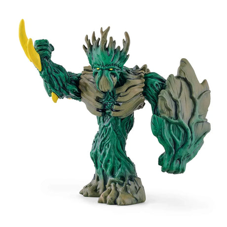 Schleich Jungle Emperor figure with its yellow claws raised and its large bark-covered arm held forward