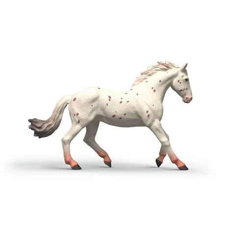 Schleich Knabstrupper Mare figure shown side on with spotted coat and dark tail