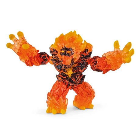 Schleich Lava Smasher figure with both hands raised, an open mouth and black lava rock markings