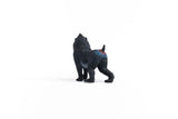Schleich Mandrill figure with a dark textured coat, blue and red markings across the hindquarters and a short upright tail.