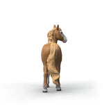 Schleich Mustang Mare figure shown from the rear with cream mane and tail