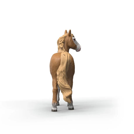 Schleich Mustang Mare figure shown from the rear with cream mane and tail