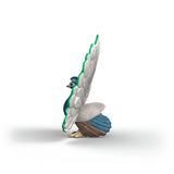 Rear view of the Schleich Peacock figure with its tail feathers spread