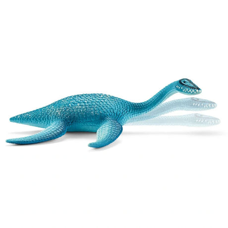 Schleich Plesiosaurus figure in left side view showing its bendable neck raised upward