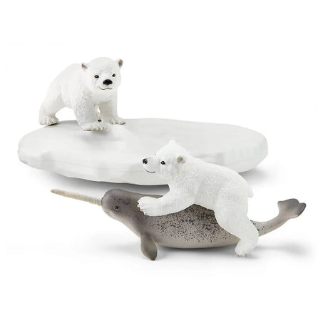 Schleich Polar Playground toy scene with narwhal and bear on ice floe Ireland 42531
