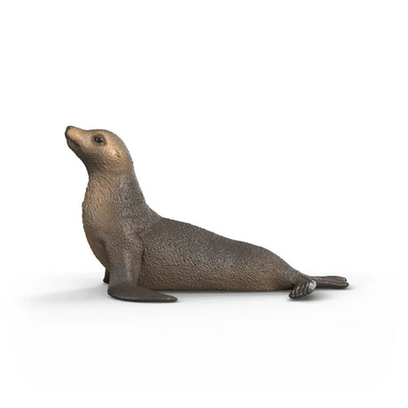 Left side view of the Schleich Sea Lion figure showing its raised head, front flipper and rear flippers