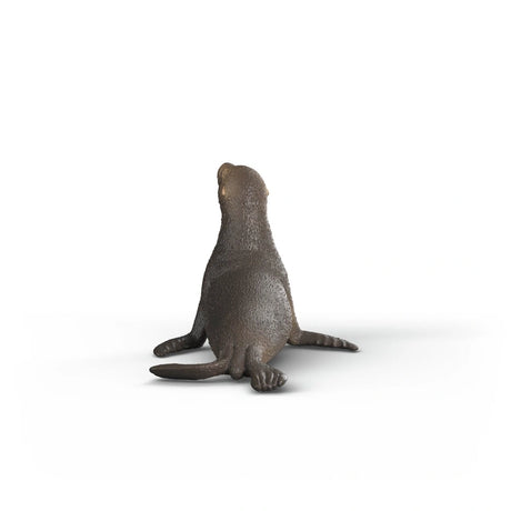 Rear view of the Schleich Sea Lion figure showing its back, spread front flippers and rear flippers
